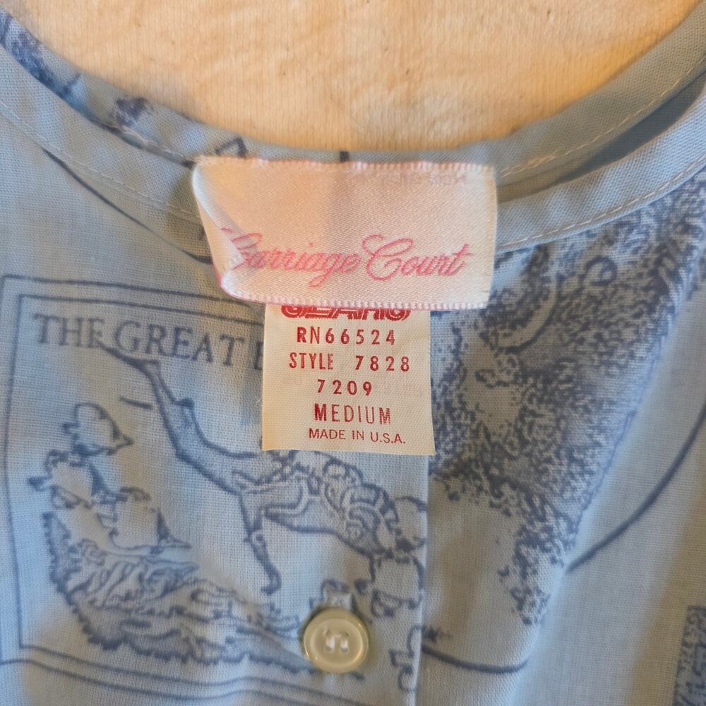 Vintage Carriage Court Australia All Over Print Novelty Jumpsuit Capri Medium - Picture 3 of 7